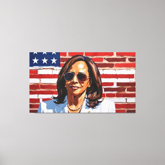 KAMALA HARRIS CANVASTRYCK (Framsida)