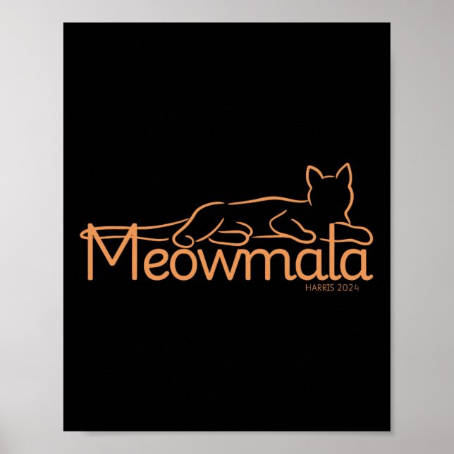 Kamala Harris Cat Dam 2024 Val Poster (Framsidan)