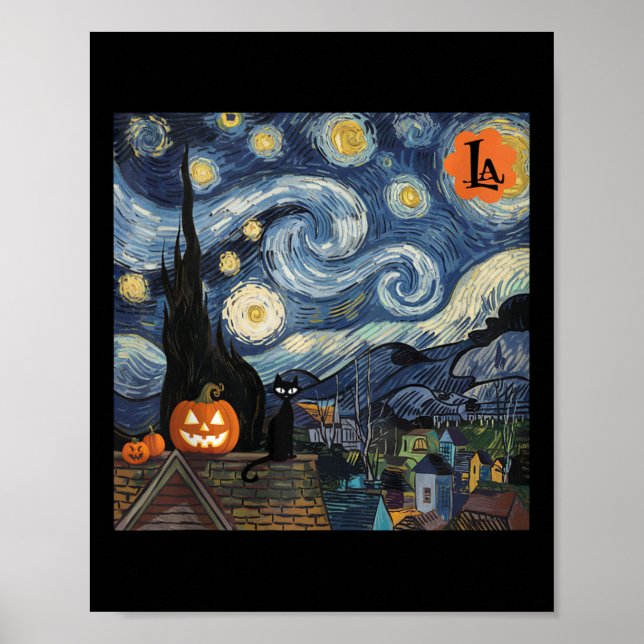 Kamala Harris Cat Dam Halloween La Tanktop Poster (Framsidan)