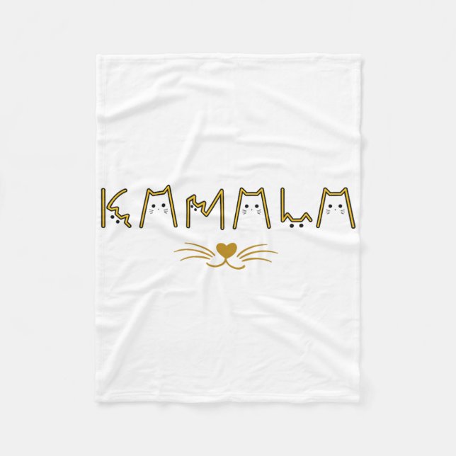 Kamala Harris Cat Dam och Cat Guy Fleecefilt (Framsidan)