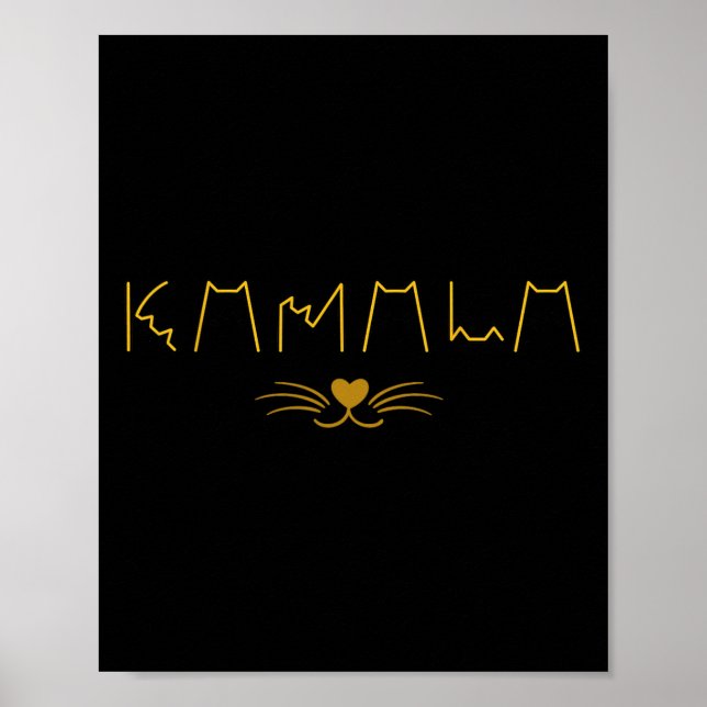 Kamala Harris Cat Dam och Cat Guy Poster (Framsidan)