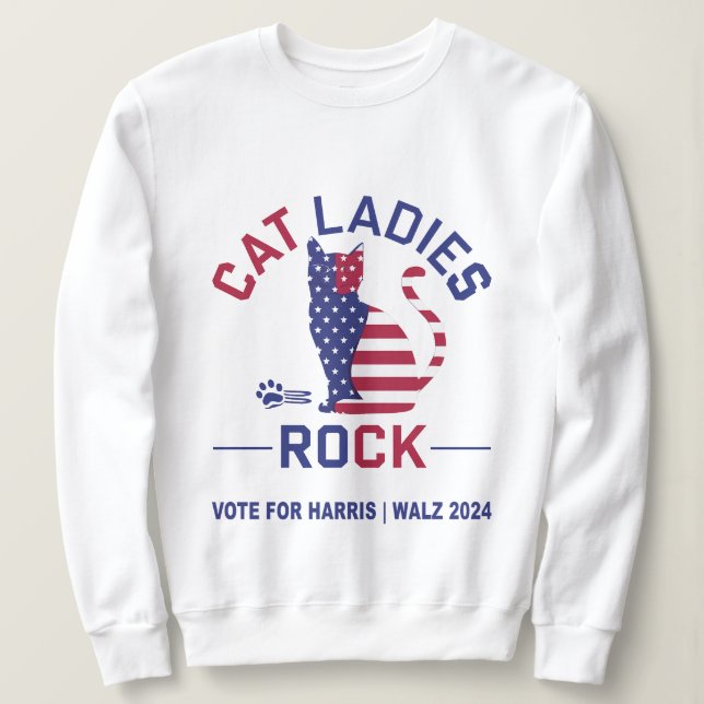 KAMALA HARRIS CAT DAM STEN Kvinnors sötskjorta T Shirt (Design framsida)