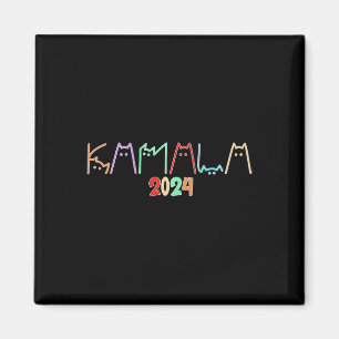 Kamala Harris Cat Lettering Funny Cat Dam för K Magnet