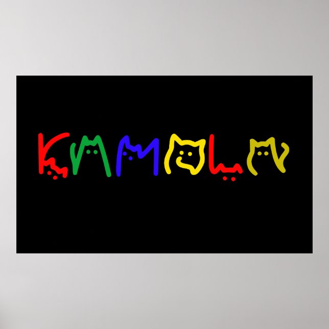 Kamala Harris - Cat Lettering Poster (Framsidan)