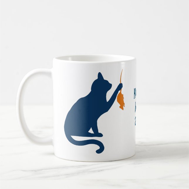 Kamala Harris Cat w Orange Råtta Kaffemugg (Vänster)