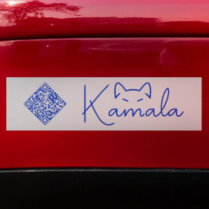 Kamala Harris ’Chilless Cat Dam’ Anpassningsbar QR Bildekal