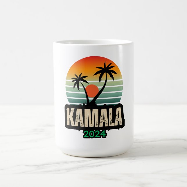 Kamala Harris Coconut Träd 2024 Val Kaffemugg (Center)