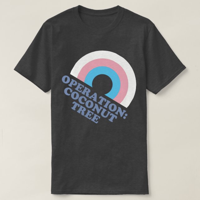 Kamala Harris Coconut Träd Trans Pride Flagga T Shirt (Design framsida)