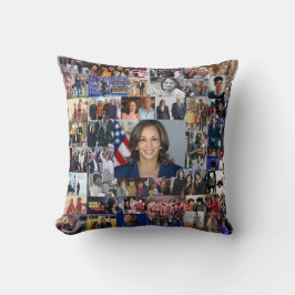 Kamala Harris Collage Dekorativ kudde