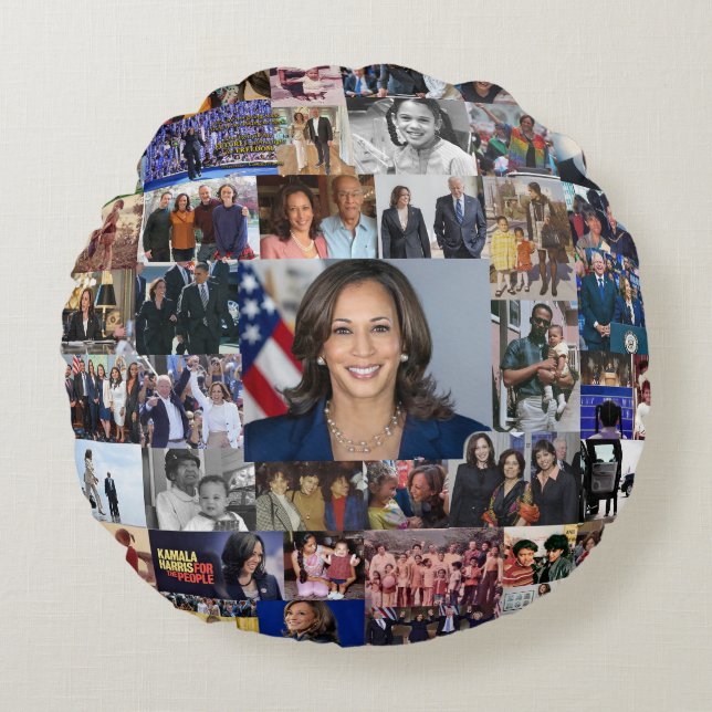 Kamala Harris Collage Dekorativ kudde (Framsidan)
