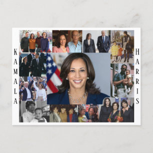 Kamala Harris Collage Postcard Vykort