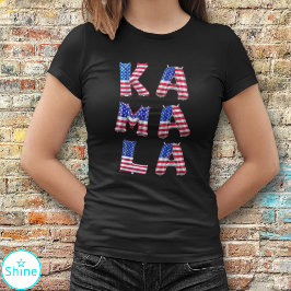 Kamala Harris Cute American Flagga Balloon Alphabe T Shirt