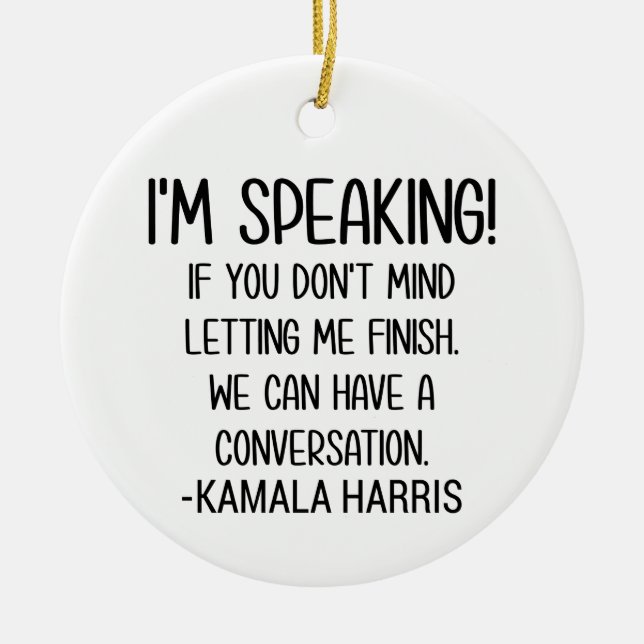 Kamala Harris Debatt om kvinnlig könsstympning Julgransprydnad Keramik (Framsidan)