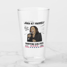 Kamala Harris Drinking Glass Glaskopp