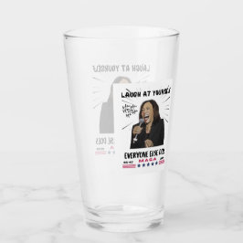 Kamala Harris Drinking Glass Glaskopp