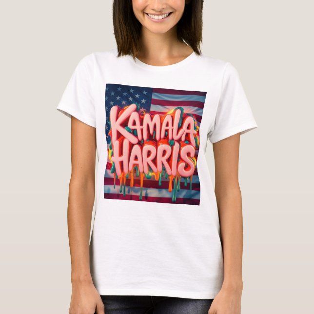 Kamala Harris - Empowering Change T-Shirt (Framsida)