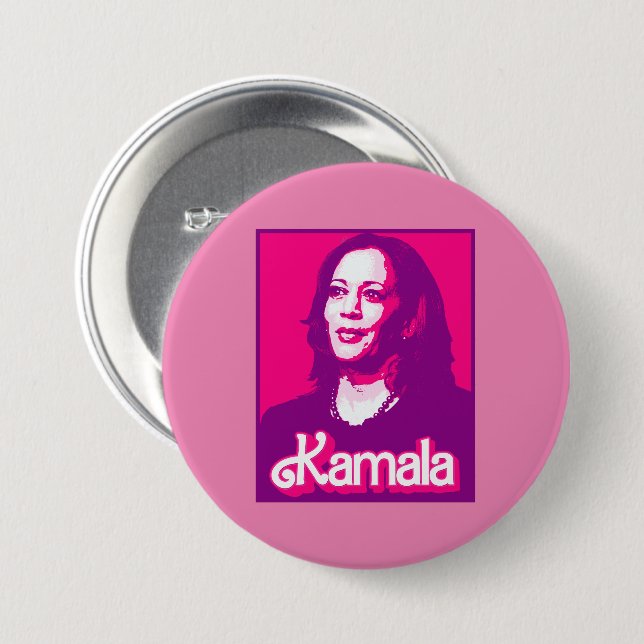 Kamala Harris Fläkt Rosa Knapp (Framsida & baksida)