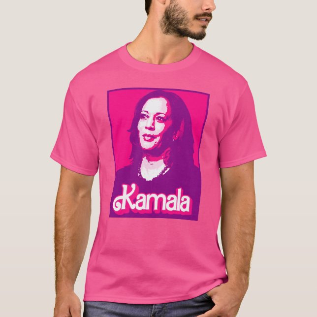 Kamala Harris Fläkt Rosa T Shirt (Framsida)