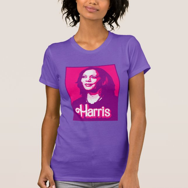 Kamala Harris Fläkt Rosa T Shirt (Framsida)