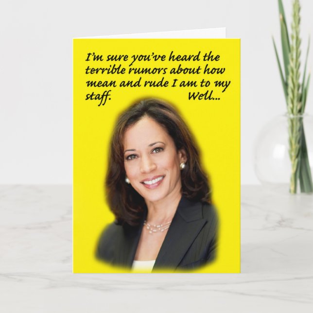Kamala Harris-födelsedagskort Inbjudan (Framsida)