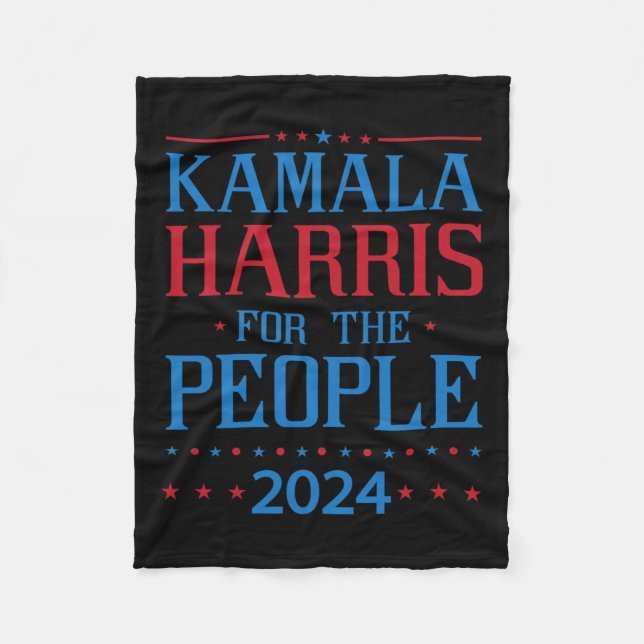 Kamala Harris för 2024 års folkval 2024 Fleecefilt (Framsidan)