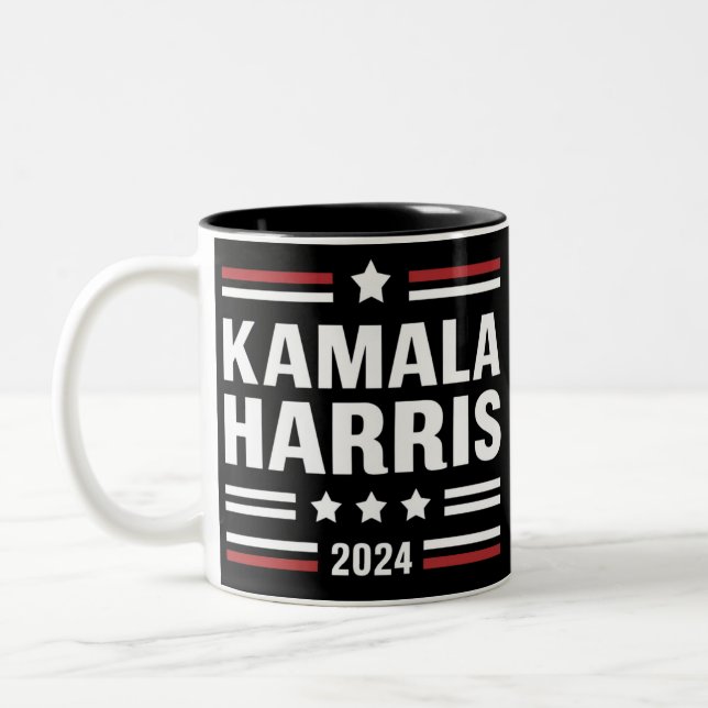 Kamala Harris för 2024 års president Två-Tonad Mugg (Vänster)