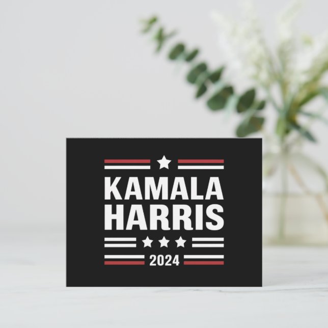 Kamala Harris för folket 2024 president Vykort (Stående Fram)