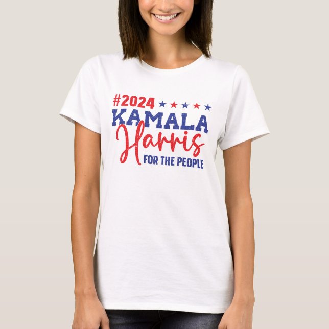 Kamala Harris för folket President 2024 T Shirt (Framsida)