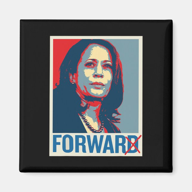 Kamala Harris För Krig Inte Framåt Pro-trump 2024  Magnet (Framsidan)