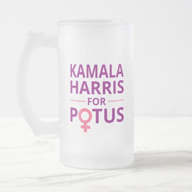 Kamala Harris for POTUS I Frostat Ölglas (Vänster)