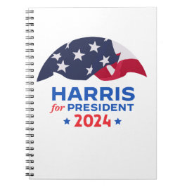 Kamala Harris För president 2024 Amerikanska flagg Anteckningsbok