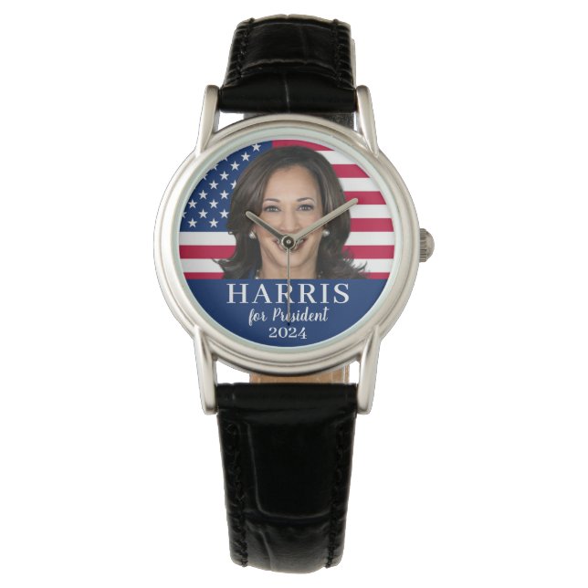 Kamala Harris För president 2024 Armbandsur (Framsida)