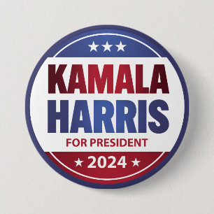 Kamala Harris För president 2024 Blue Knapp