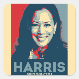 Kamala Harris för president 2024 - hopp Fyrkantigt Klistermärke