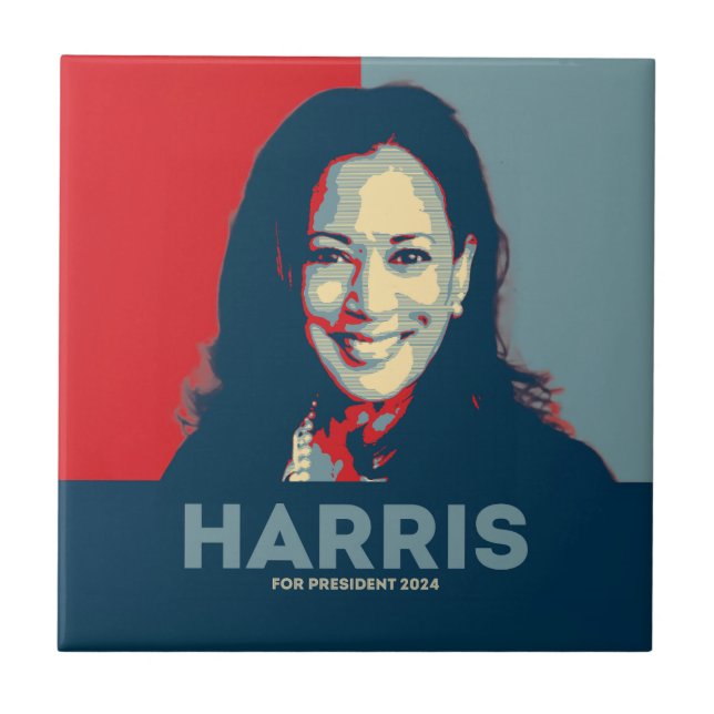 Kamala Harris för president 2024 - hopp Kakelplatta (Framsidan)