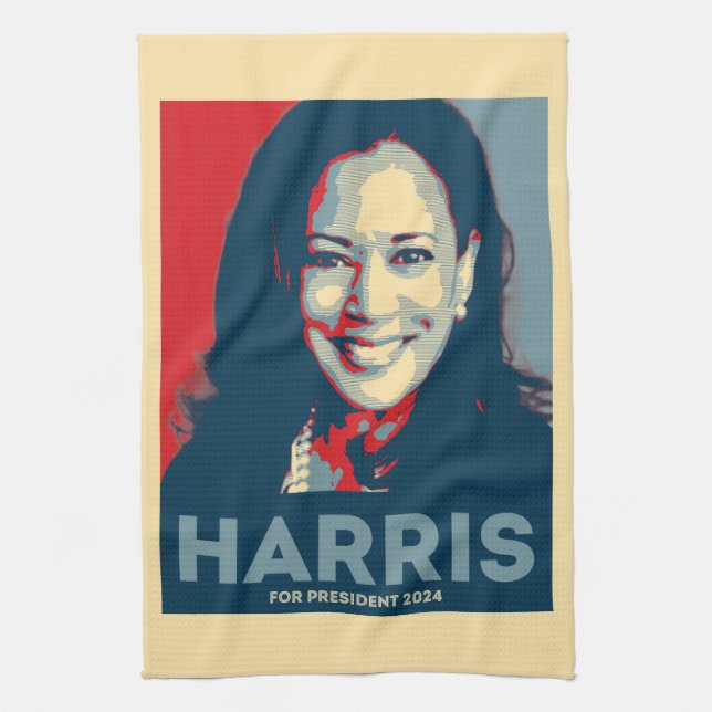 Kamala Harris för president 2024 - hopp Kökshandduk (Vertikal)