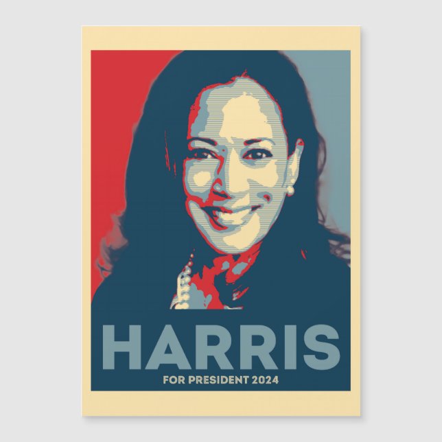 Kamala Harris för president 2024 - hopp Magnetisk Inbjudningskort (Framsida)