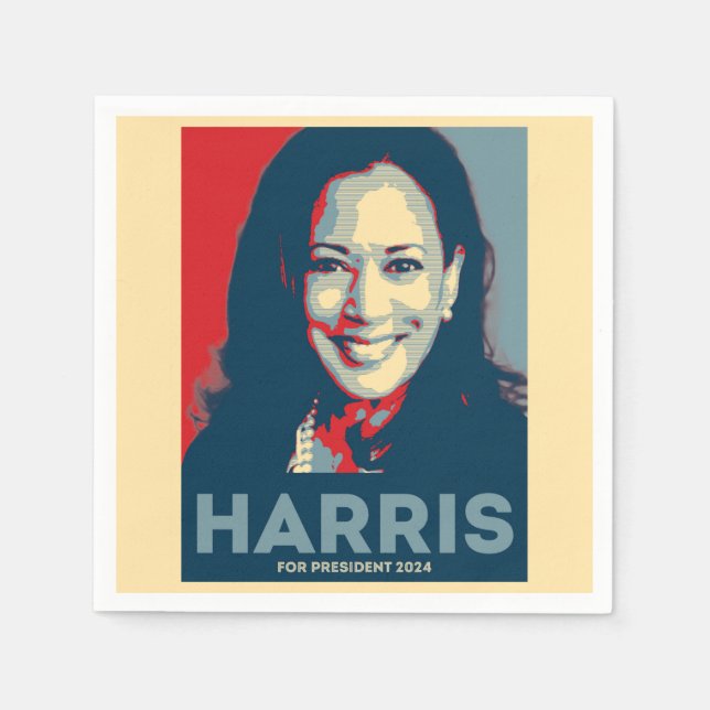 Kamala Harris för president 2024 - hopp Pappersservett (Framsidan)