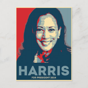 Kamala Harris för president 2024 - hopp Vykort