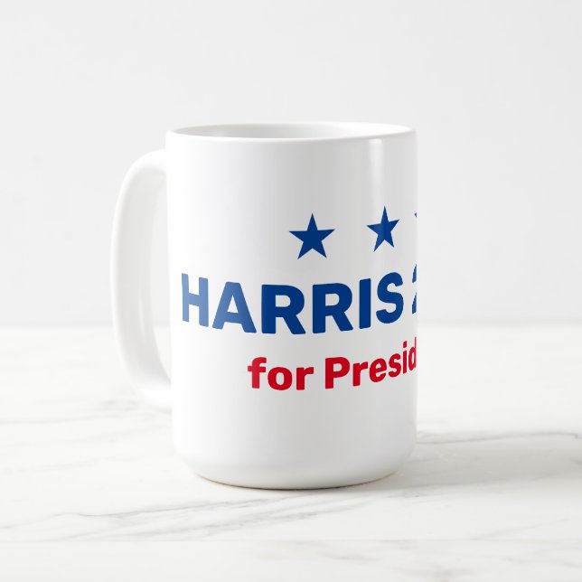 Kamala Harris För president 2024 Kaffemugg (Framsida vänster)