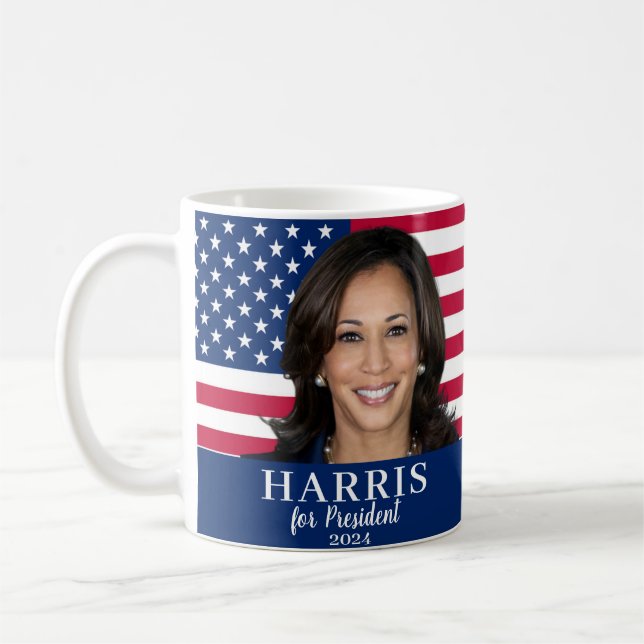 Kamala Harris För president 2024 Kaffemugg (Vänster)