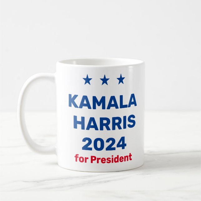 Kamala Harris För president 2024 Kaffemugg (Vänster)