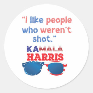 Kamala Harris för president 2024: Lustigt antitrum Runt Klistermärke