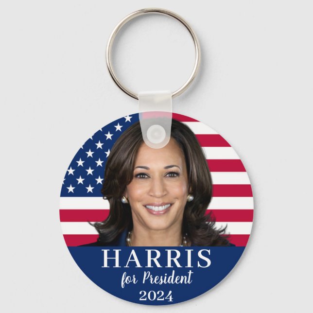 Kamala Harris För president 2024 Nyckelring (Framsida)