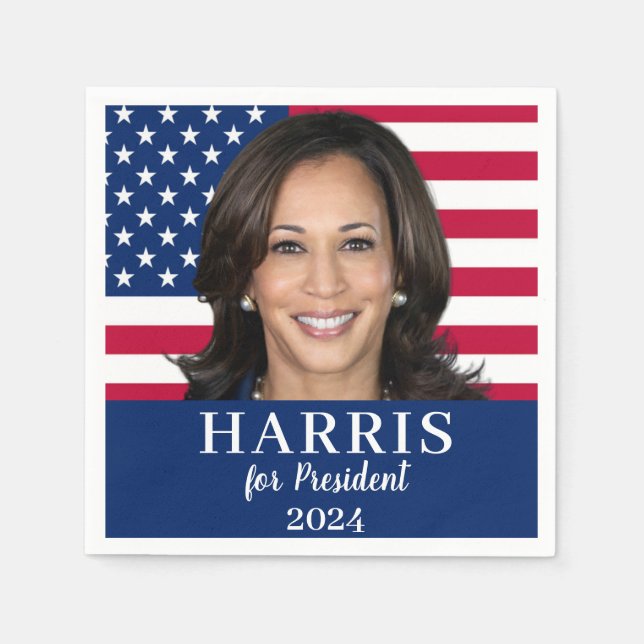 Kamala Harris För president 2024 Pappersservett (Framsidan)