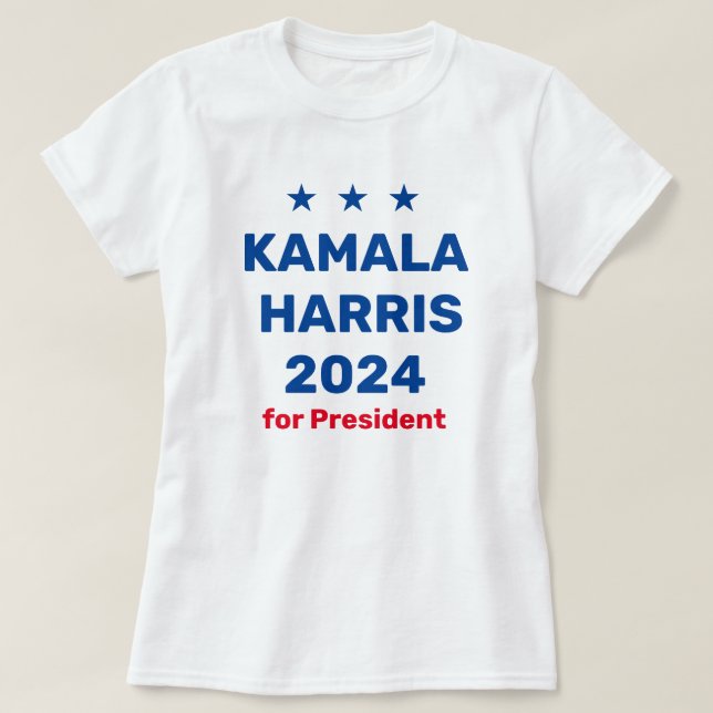 Kamala Harris För president 2024 T Shirt (Design framsida)