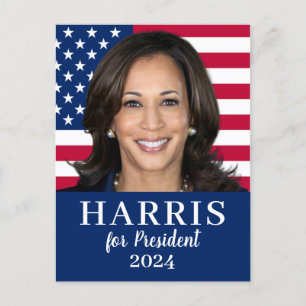 Kamala Harris För president 2024 Vykort