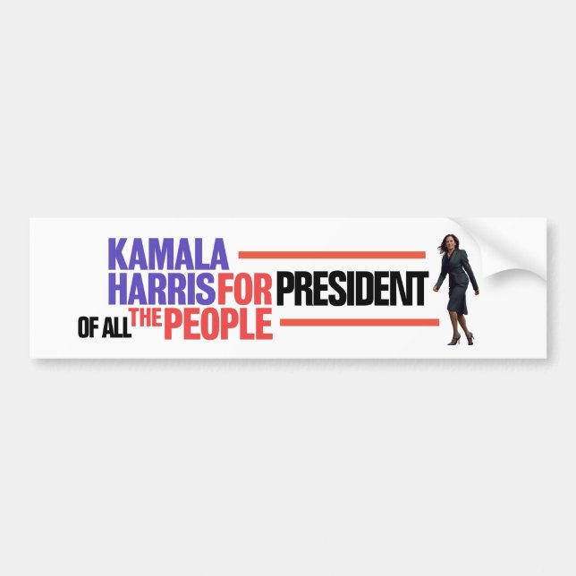 Kamala Harris för president Bildekal (Framsidan)