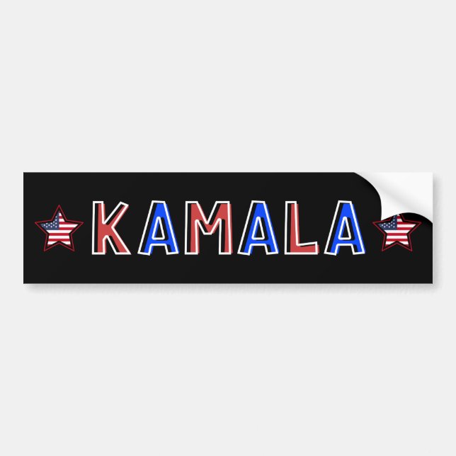 Kamala Harris för president, "Kamala" Design Bildekal (Framsidan)