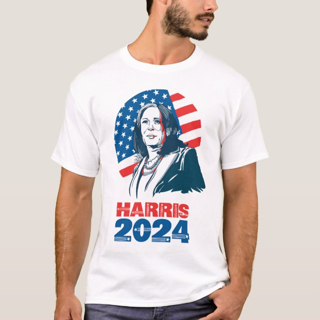 Kamala Harris För president Kampanj 2024, USA T Shirt (Framsida)